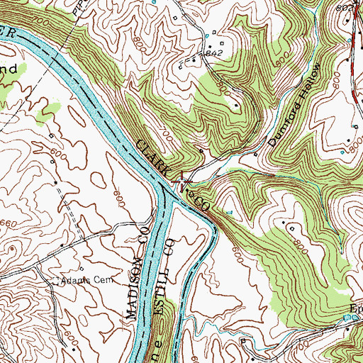 Topographic Map of Merritt Post Office (historical), KY