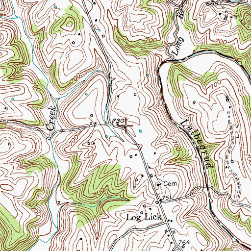 Topographic Map of Goodes Precinct Post Office (historical), KY