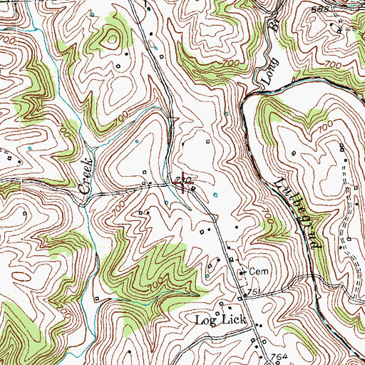 Topographic Map of Goodes Hotel and Store (historical), KY