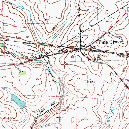 Topographic Map of Fishback Post Office (historical), KY