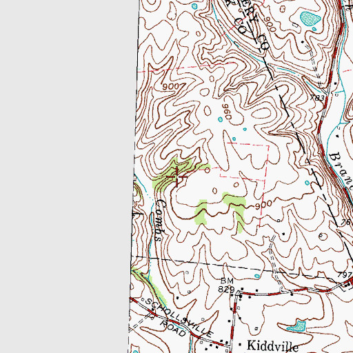Topographic Map of Ashgrove (historical), KY