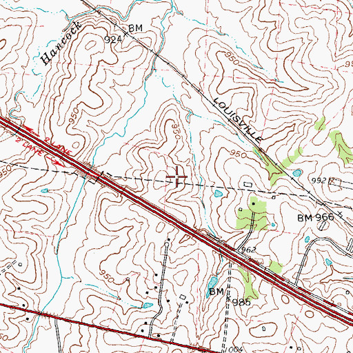 Topographic Map of Rockwell Village (historical), KY