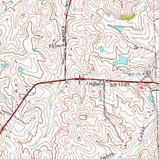 Topographic Map of Suddith Post Office (historical), KY
