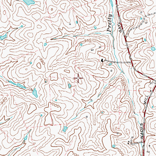 Topographic Map of Maple Cottage Stock Farm (historical), KY