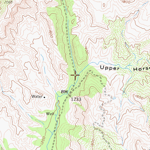 Topographic Map of Upper Horse Canyon, CA