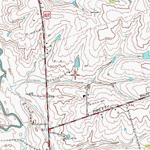 Topographic Map of Pleasant Hill Stock Farm (historical), KY