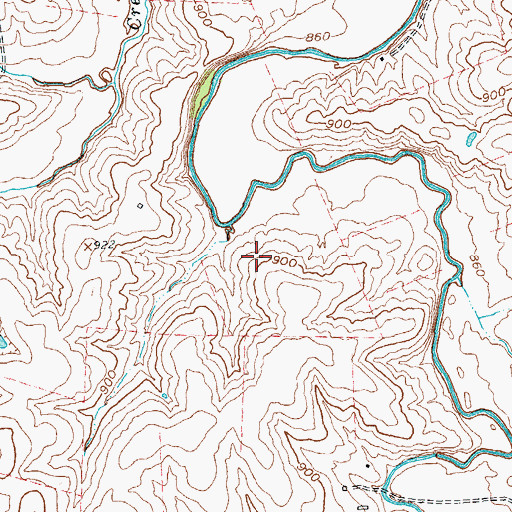 Topographic Map of Strodes Valley Stock Farm (historical), KY