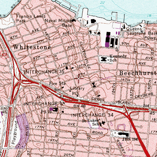 Topographic Map of Blessed Presbyterian Church, NY
