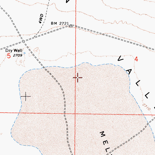 Topographic Map of Upper Johnson Valley, CA