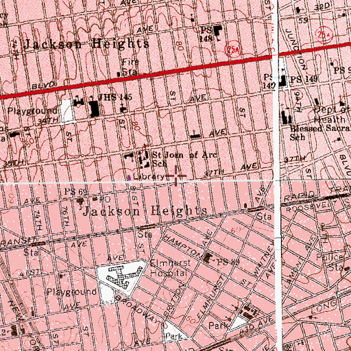 Topographic Map of Centro Naturista Vida Nueva, NY