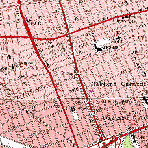 Topographic Map of Chinese Evangelical Mission Church, NY