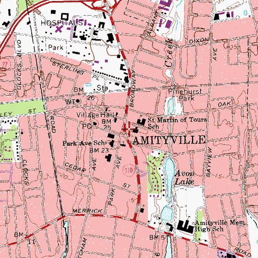 Topographic Map of Memorial Triangle, NY