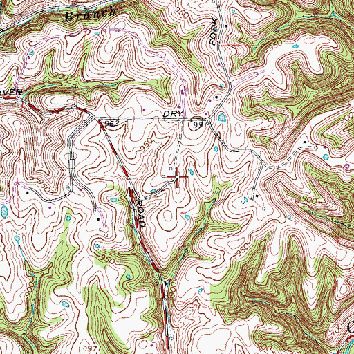 Topographic Map of Haggard (historical), KY