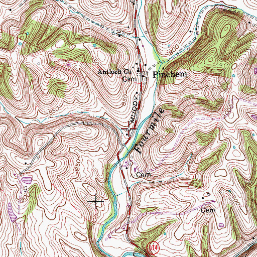 Topographic Map of Hunt School (historical), KY