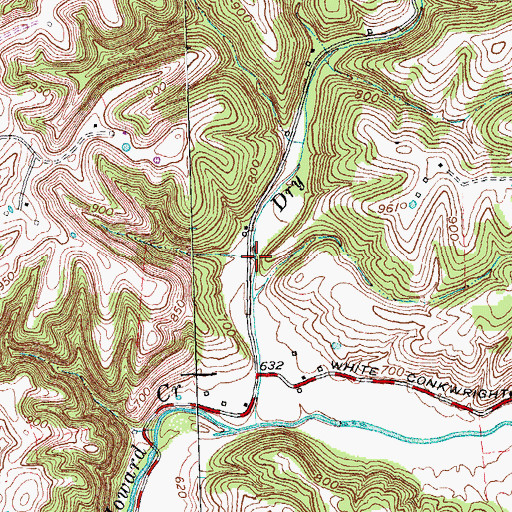 Topographic Map of Little Dry Fork, KY