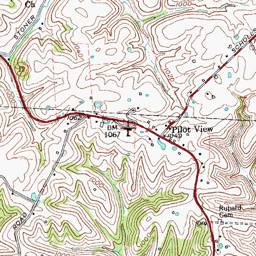 Topographic Map of Pilot View School, KY