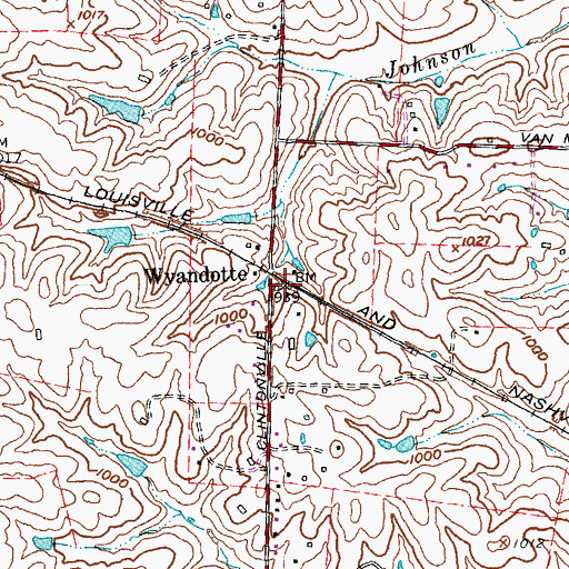 Topographic Map of Wyandotte Railroad Station (historical), KY