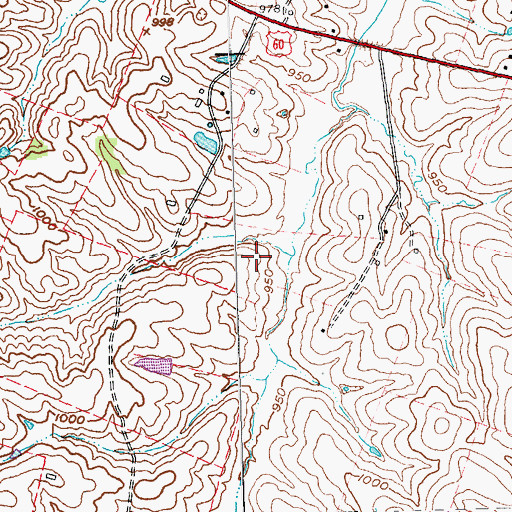 Topographic Map of Spring Hill, KY