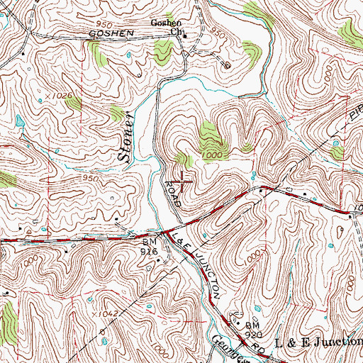 Topographic Map of Halfway House (historical), KY