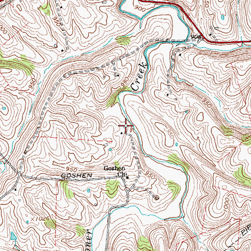 Topographic Map of Haineys Mill (historical), KY
