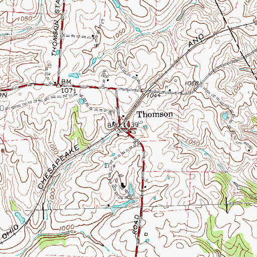 Topographic Map of Thomson Railroad Station (historical), KY