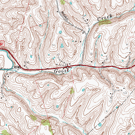 Topographic Map of Stoner Post Office (historical), KY