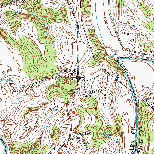 Topographic Map of Epperson (historical), KY