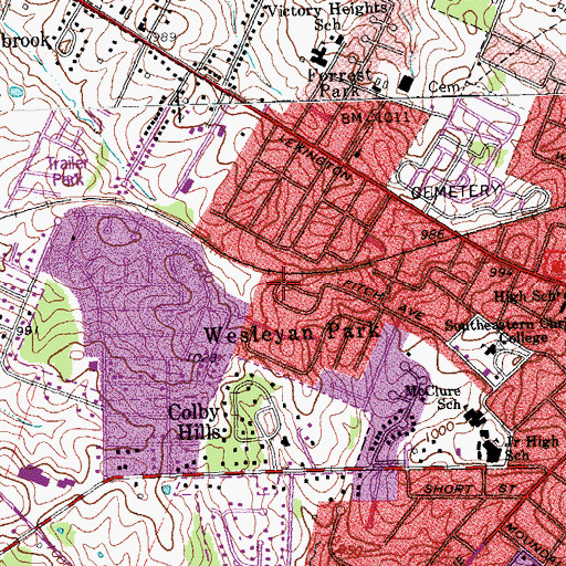 Topographic Map of Quisenberry Railroad Station (historical), KY