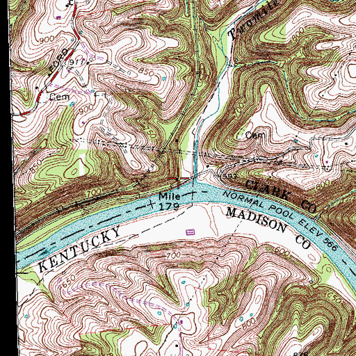 Topographic Map of Riverside Railroad Station (historical), KY
