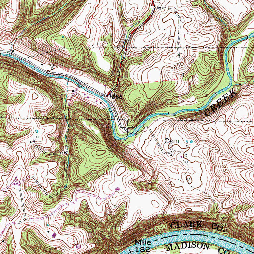 Topographic Map of Olivers (historical), KY