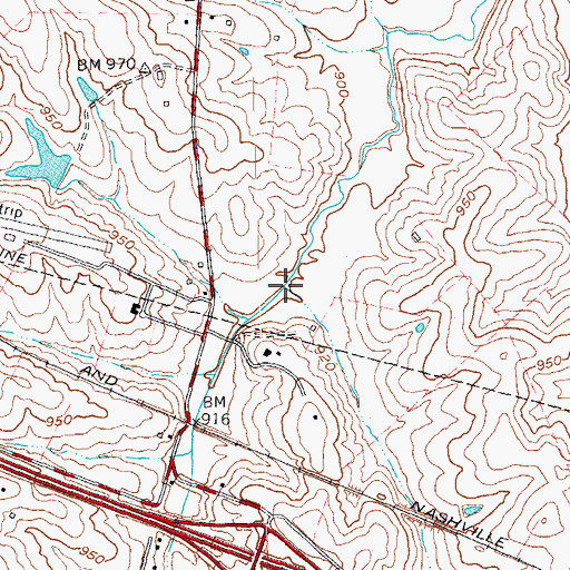 Topographic Map of Constant Creek, KY