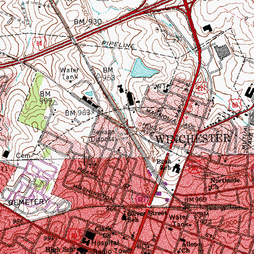 Topographic Map of Patio Switching Station (historical), KY
