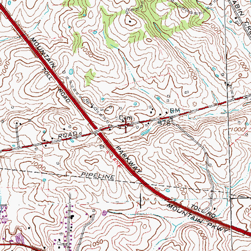 Topographic Map of Ecton Pike (historical), KY