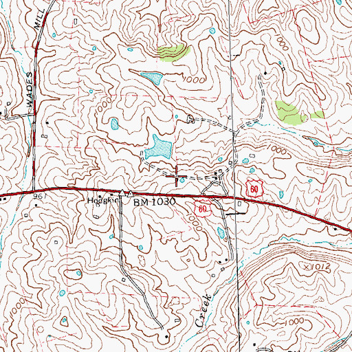 Topographic Map of Vinewood Post Office (historical), KY