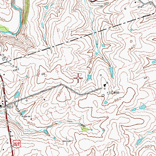 Topographic Map of Canewood Stock Farm (historical), KY
