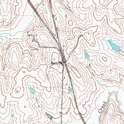 Topographic Map of Renick Station (historical), KY
