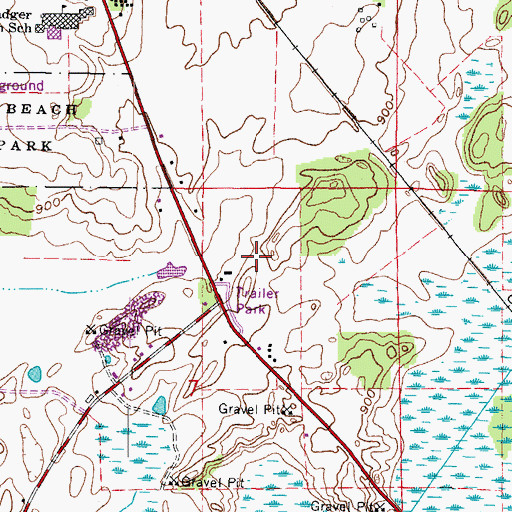Topographic Map of Pioneer Estates, WI