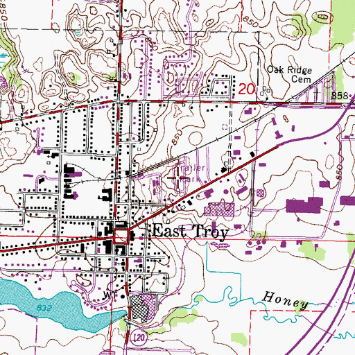 Topographic Map of Skyview Terrace, WI