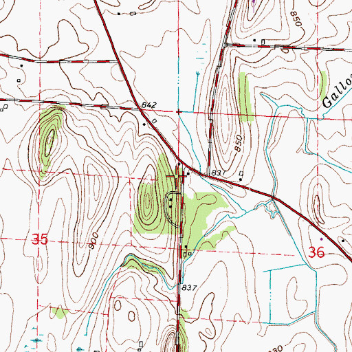 Topographic Map of Wolf's Mobile Home Park, WI