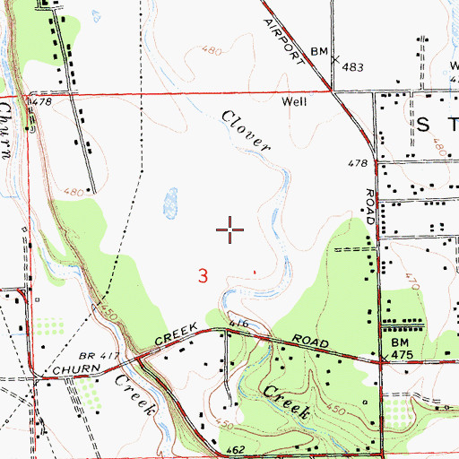 Topographic Map of Fairway Oaks Mobile Home Park, CA