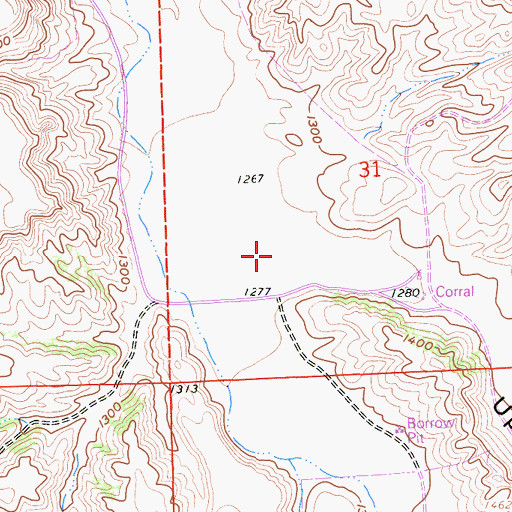 Topographic Map of Upton Canyon, CA
