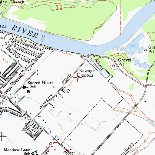 Topographic Map of River Park Mobile Estates, CA