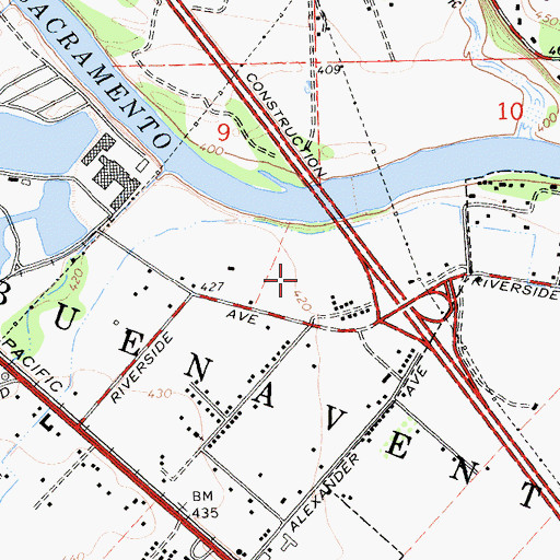 Topographic Map of El Rio Estates, CA