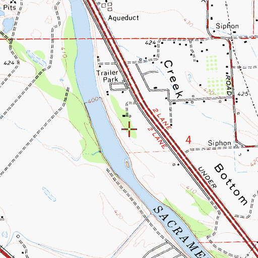 Topographic Map of Rapid River Mobile Home Park, CA