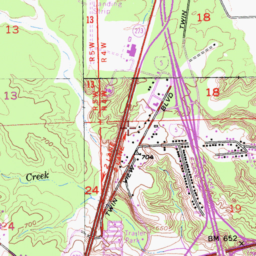Topographic Map of Northgate Trailer Park, CA