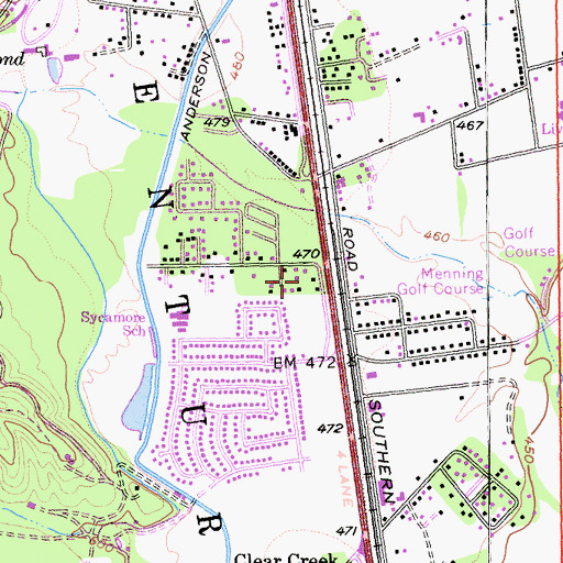 Topographic Map of Safari Mobile Home Park, CA