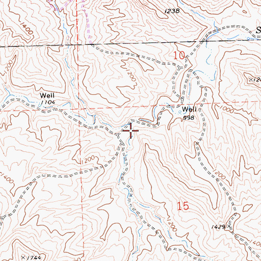 Topographic Map of Urruttia Canyon, CA