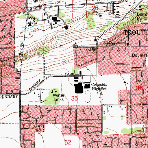 Topographic Map of Church of Jesus Christ of Latter Day Saints, OR
