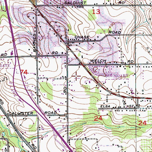 Topographic Map of Free Methodist Church, OR