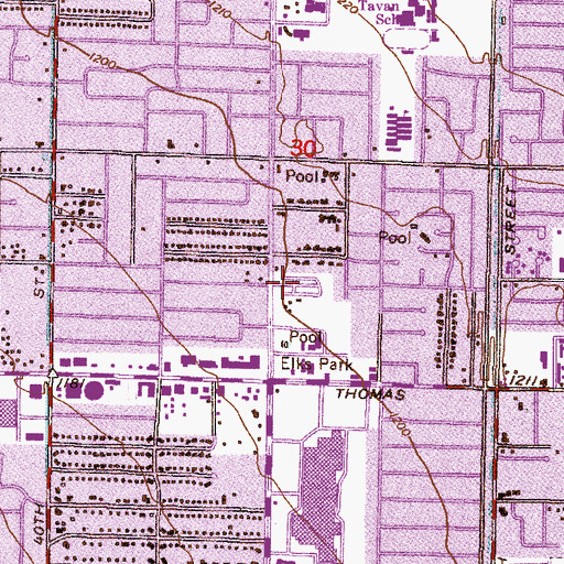 Topographic Map of Shady Ranch Trailer Lodge, AZ